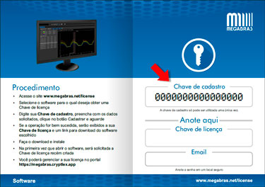 Onde localizo a chave de cadastro?